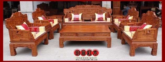 明清仿古红木家具 锦锈中华沙发的典雅魅力