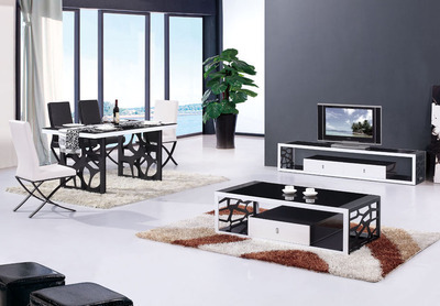 新款现代黑色长方形电视柜 时尚与实用的完美结合